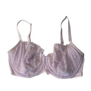 Light Pink/ Lilac Lace Underwire Bra By Dobreva Size 38DD With Adjustable Straps